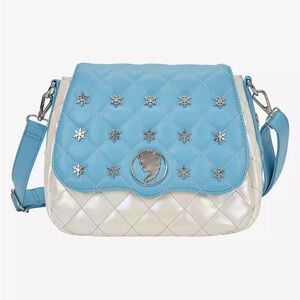 Loungefly Disney Frozen Elsa Pearlescent Quilted Crossbody Bag